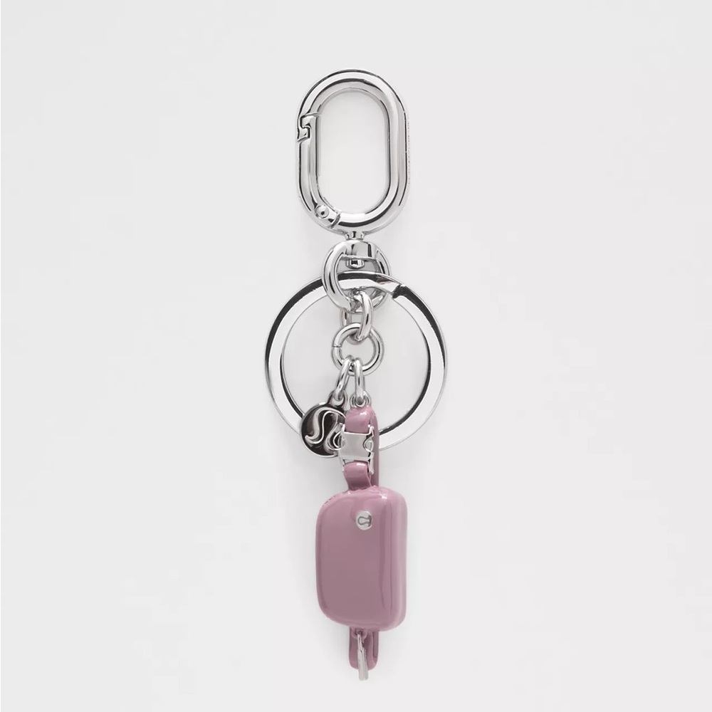 Lululemon Everywhere Belt Bag Charm Keychain- Lavender Lux/Silver